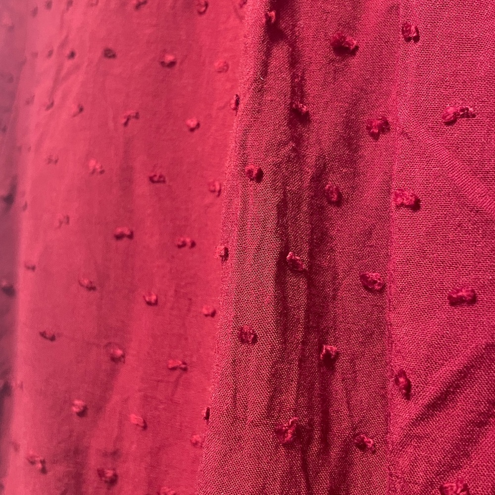 ENTRO Red Textured Blouse - Picture 7 of 7